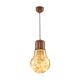 Metal Nordic Pendant With Led Starry String Lights For Bar Decor