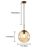 Irregular Glass Ball Mini Pendant Light - Modern Minimalist Hanging Lighting Fixture For Dining Room
