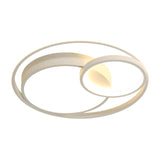 Modern Acrylic Ring Flushmount Led Ceiling Light In Gray/White/Black With Warm/White/3 Color