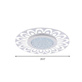 Modern Crystal Led Flush Mount Lighting In Multiple Light Options Various Sizes Available