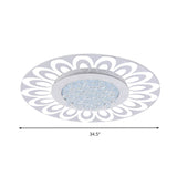 Modern Crystal Led Flush Mount Lighting In Multiple Light Options Various Sizes Available