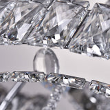 Modern Led Flush Ceiling Light: Floral-Like Crystal Mount In Chrome For Living Room - 23.5/31.5 Wide