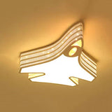 Blue Cartoon Flush Ceiling Lamp For Child’s Bedroom Or Plane-Themed Bathroom