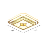 White Led Wide Ceiling Mount Flush Light Fixture - 14/19.5/23.5 Width