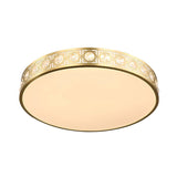 Modern Led Flush Mount Crystal Ceiling Lamp For Bedroom - 3 Sizes Available