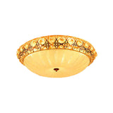 Modern Led Flushmount Ceiling Light - White Dimple Frosted Glass 16/19.5/23.5 Dia Warm/White