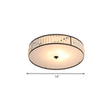 Sleek Crystal Drum Ceiling Mount Light Fixture - 14/21.5 W White 3/5 Lights Ideal For Bedroom