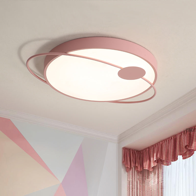 Nordic Style Acrylic Led Flush Ceiling Light Fixture: 18/21.5/25.5 Diameter Round Shape Warm/White
