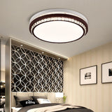 Modern Coffee Led Ceiling Light Fixture For Living Room - Dimmable Remote Control Multiple Shapes &