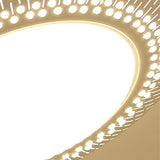 White Round Led Bedroom Flush Light In 21/25 With Simple Acrylic Design And 3 Color Options