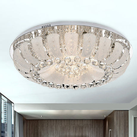 Modern Dome Crystal Ball Flush Light - 19.5/23.5 Wide Led Ceiling Lamp