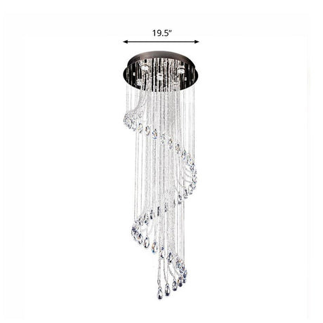 Modern Stainless-Steel Flush Mount Ceiling Light Fixture With 5 Bulbs