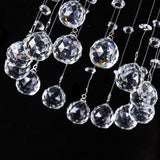 Modern Crystal Ball Flush Ceiling Light Fixture - Nickel Mount With 1