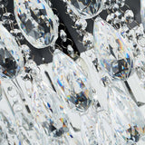 Contemporary Black Flush Mount Ceiling Light With Crystal Cone/Cylinder Design - 4 Lights