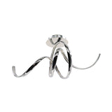 Chrome Led Ceiling Fixture With Crystal Twist Design And Dual Lighting (Warm/White)