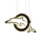 Contemporary Dolphin Crystal Led Chandelier In Chrome With Multiple Light Options