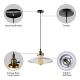 Industrial Style Saucer Metal Pendant Ceiling Light In Black/White - Perfect For Living Room