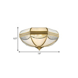 Modern Gold Flush Ceiling Light With Opal Glass And Multiple Sizes Ideal For Bedroom - 2/3/5 Lights