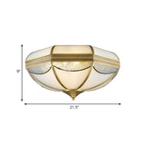Modern Gold Flush Ceiling Light With Opal Glass And Multiple Sizes Ideal For Bedroom - 2/3/5 Lights