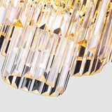 Faceted Crystal Hanging Light Kit - Modern 5/10 Blue Pendant Chandelier