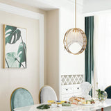 Postmodern Brass Ring Chandelier With Crystal Drop Ceiling - 3 Head Hanging Light Fixture