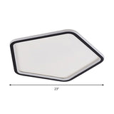 Black Minimalist Led Ceiling Light In Warm/White Available 3 Sizes