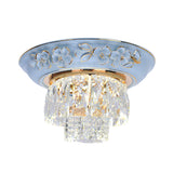 Minimalist Crystal Block Led Ceiling Fixture - Beige/Blue 12/14/18 Wide