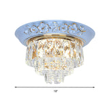 Minimalist Crystal Block Led Ceiling Fixture - Beige/Blue 12/14/18 Wide
