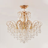 Modern 7-Light Gold Ceiling Flush Mount Fixture For Living Room - Sleek & Stylish
