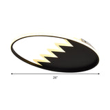 Contemporary Acrylic Round Ceiling Light 22/26 Wide Black/White Led Flush Mount Fixture With Remote