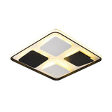 Modern Led Ceiling Light With Black & White Acrylic Shade - Warm/White
