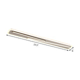 19.5’/23.5’ Wide Rectangle Ceiling Light Fixture: Acrylic Simple Style Black/White Led Flush