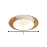 Modern White Acrylic Led Ceiling Light For Bedroom - 16/19.5 Wide Round Flush Mount