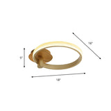 Modern Led Ceiling Light - Acrylic Gold 18’/22’ For Bedroom Warm/White/Natural Options