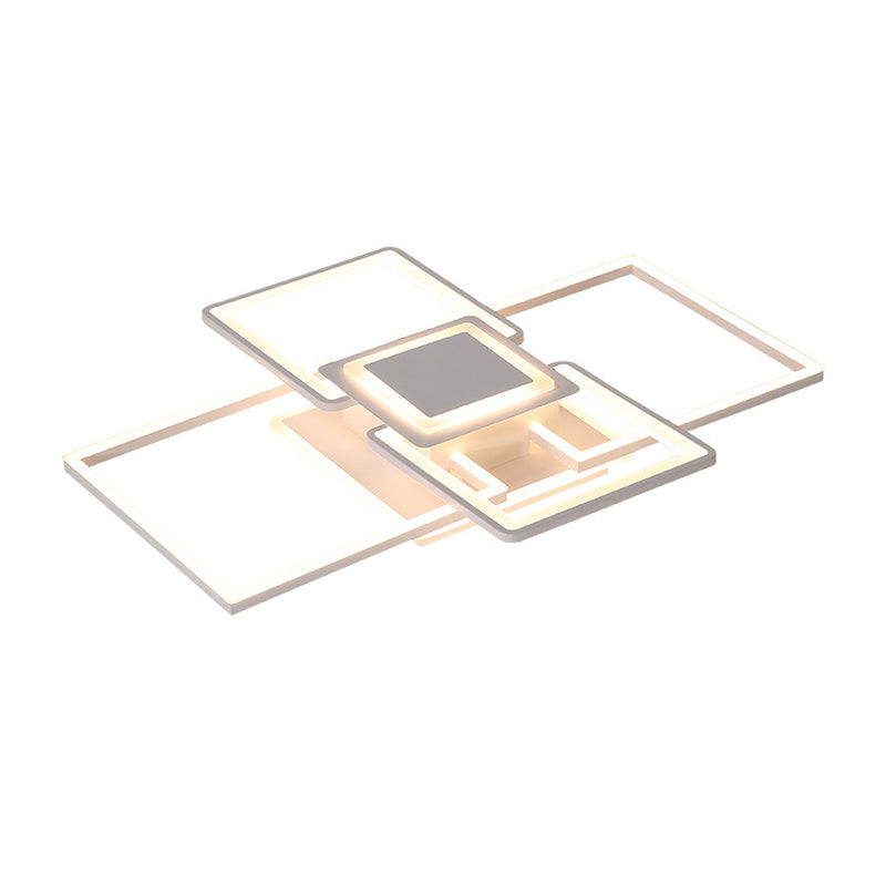 Simple Acrylic Led Flush Mount Ceiling Light Fixture - 21.5/25.5/31.5 Wide White/Coffee Warm/White