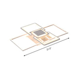 Simple Acrylic Led Flush Mount Ceiling Light Fixture - 21.5/25.5/31.5 Wide White/Coffee Warm/White