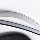 Modern Black Triangle Led Ceiling Light Fixture - Warm/White Acrylic Flush Mount Lighting