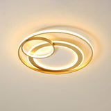 18/21.5 Contemporary Acrylic Wide Ring Ceiling Light In Black/Gold - Led Flush Mount Lamp With