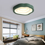 Contemporary Cloud Led Flushmount Ceiling Light Fixture In Black/Yellow/Blue - Warm/White Options