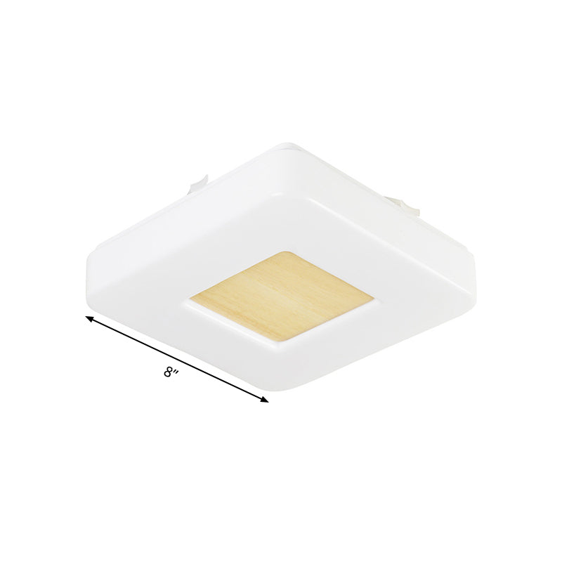 Modern Square Flush Mount Led Ceiling Light In Warm/White - Wide Acrylic Fixture 8/14.5/18.5