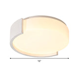 Modern Acrylic Circle Flushmount Led Ceiling Light In Warm/White - Bedroom Fixture