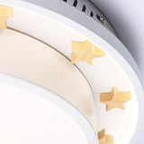 Modernist Metal Led Flush Mount Ceiling Light Fixture For Bedroom - 16/19.5 Wide Circular Design