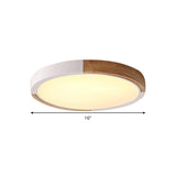 Circular Macaron Led Flush Mount Ceiling Light In 3 Colors And 2 Options 16/19.5 Wide
