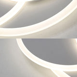 Modern Flush Mount Led Ceiling Lamp For Bedrooms - 19/23 Wide Stepless Dimming Remote Control White