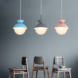 Macaron Flared Pendant Light: Gray/Blue/Pink Ideal For Dining Room