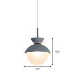 Macaron Flared Pendant Light: Gray/Blue/Pink Ideal For Dining Room