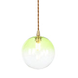 Macaron Globe Pendant Light With Amber/White/Red Glass - Ideal For Bedroom Suspension Lighting