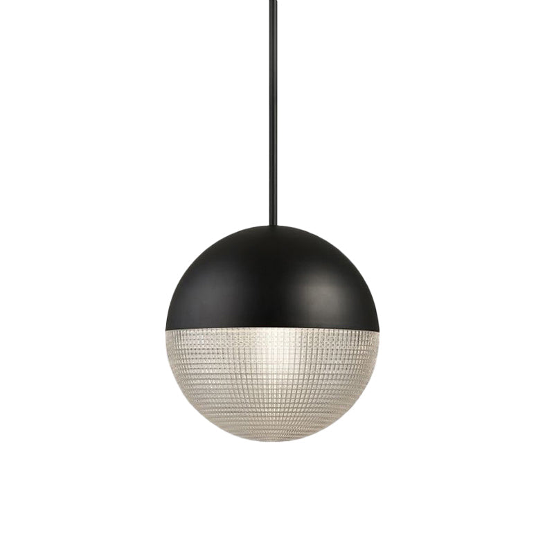 Contemporary Black/Gold Prismatic Glass Ball Pendant Light - Perfect For Bedroom