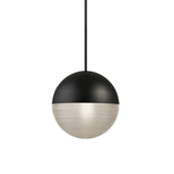 Contemporary Black/Gold Prismatic Glass Ball Pendant Light - Perfect For Bedroom
