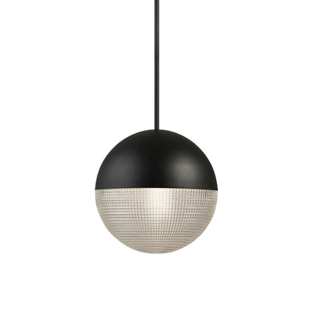 Contemporary Black/Gold Prismatic Glass Ball Pendant Light - Perfect For Bedroom